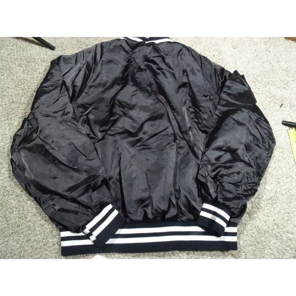 Vtg Westark Black Satin PPG Logo Bomber Varsity Jacket Large Pittsburgh Paints - Picture 7 of 9